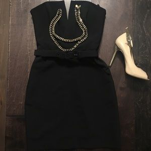 Bebe black mini pocketed dress